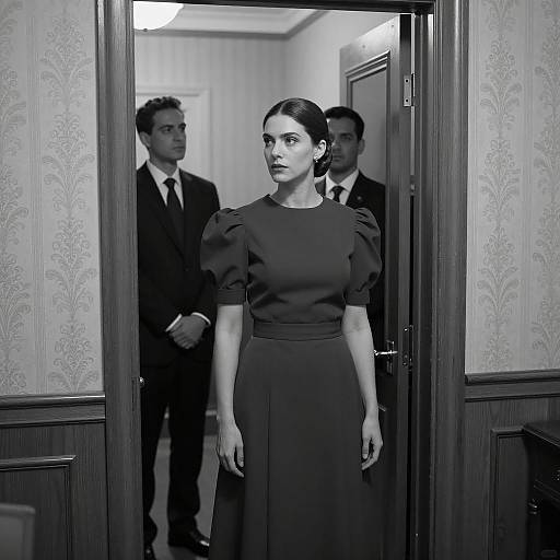 Dramatic Vintage Hallway Scene