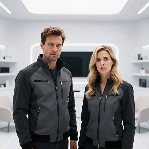 Futuristic Portrait of Two People