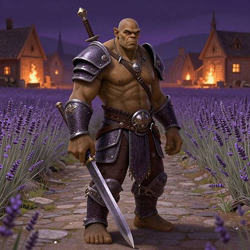 Half-Orc Warrior by Burning Village