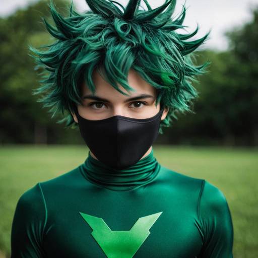 Deku in an Evil Superhero Costume