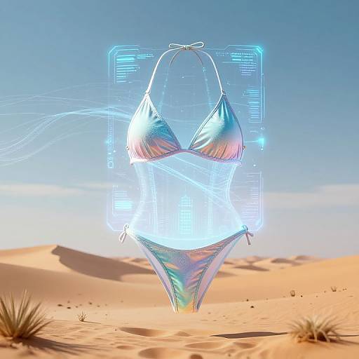 Cyberpunk Slingshot Bikini AI Oasis