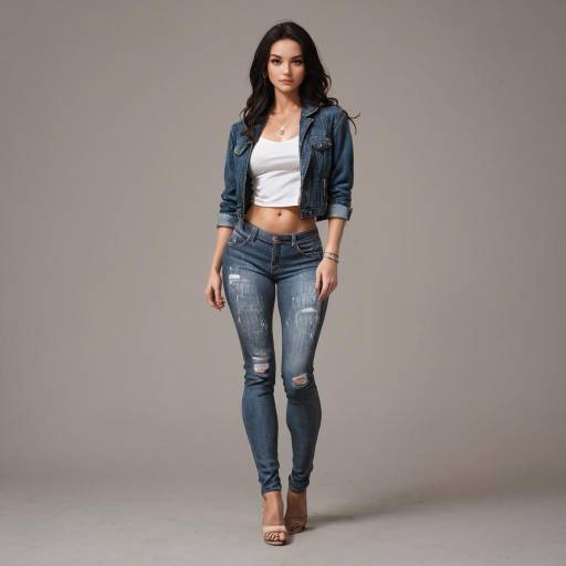 Tall Girl in Denim Jacket Pose Tall Girl in Denim Jacket Pose