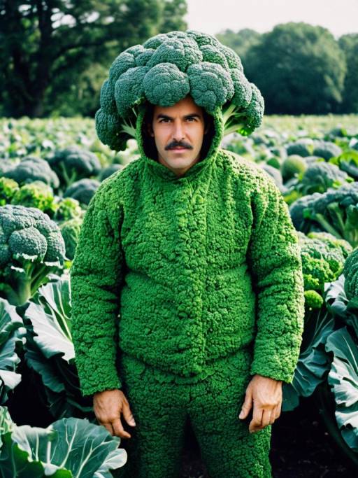 Outdoor Cosplay of Broccoli Man