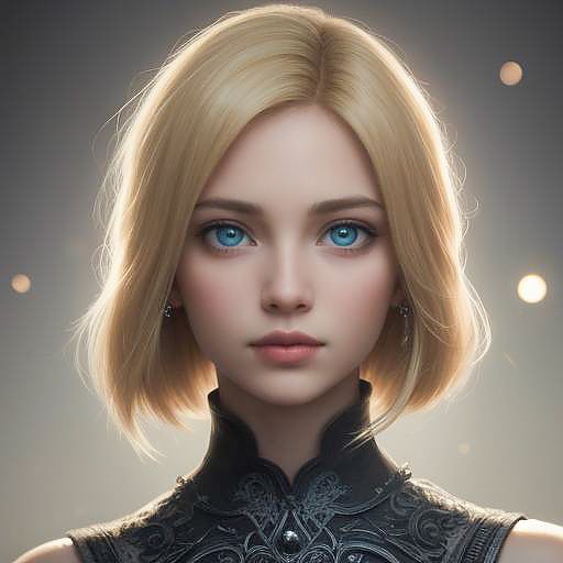 Stunning Portrait of a Blonde Android