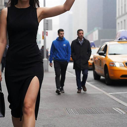 Urban Street Scene with Stylish Figures