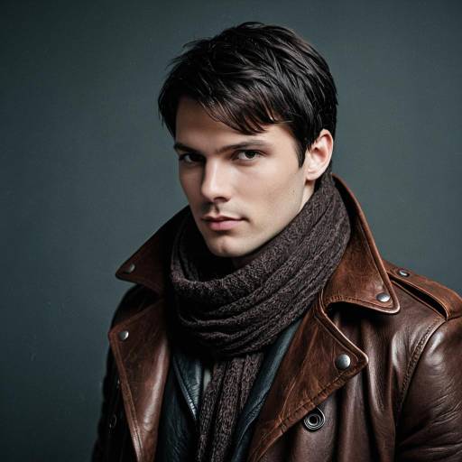 Rugged Cosplay Character in Leather Coat