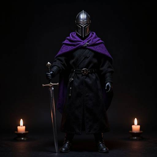 Mysterious Viking Mannequin in Dark