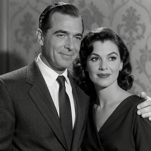 Classic Black-and-White Couple Portrait