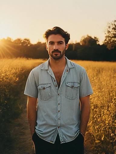 Photorealistic Man in Summer Casual