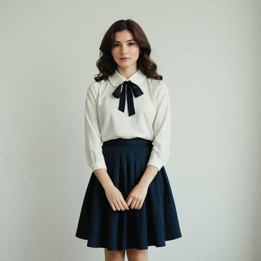 Young Woman in Vintage Style Outfit
