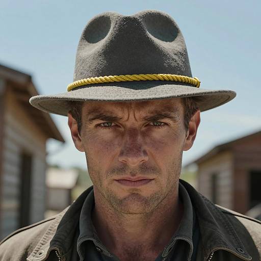 Intense Portrait of a Rugged Man