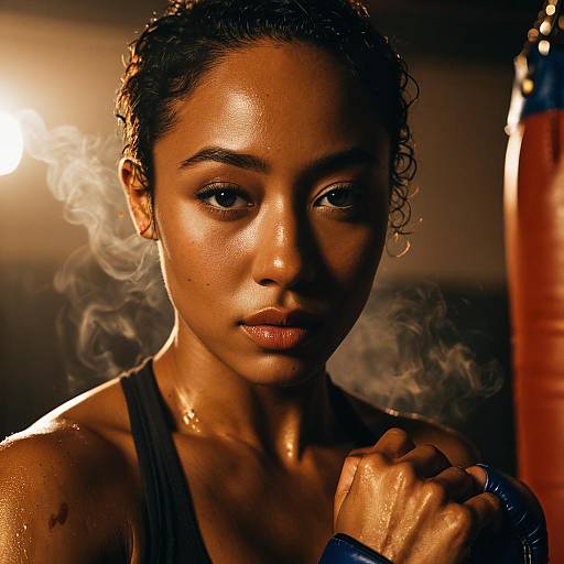 Ruth Negga Muay Thai Fighter Portrait