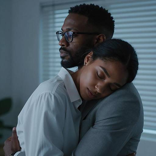 Intimate Nighttime Portrait of a Couple