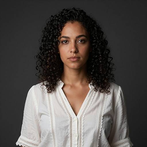 Elegant Portrait of a Woman in Blouse