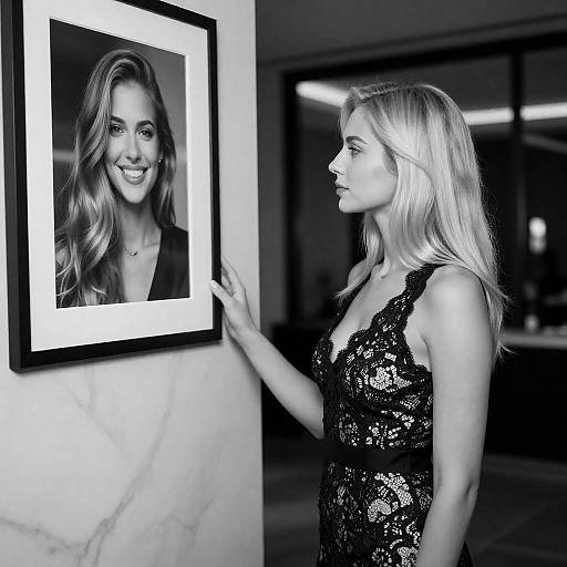 Elegant Portrait of a Thoughtful Blonde Woman