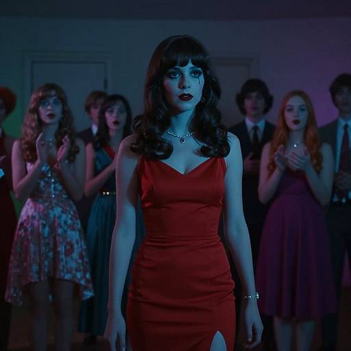 1970s Neon High School Horror Prom