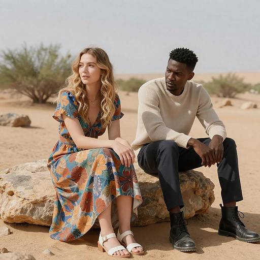 Desert Portrait of Two Friends