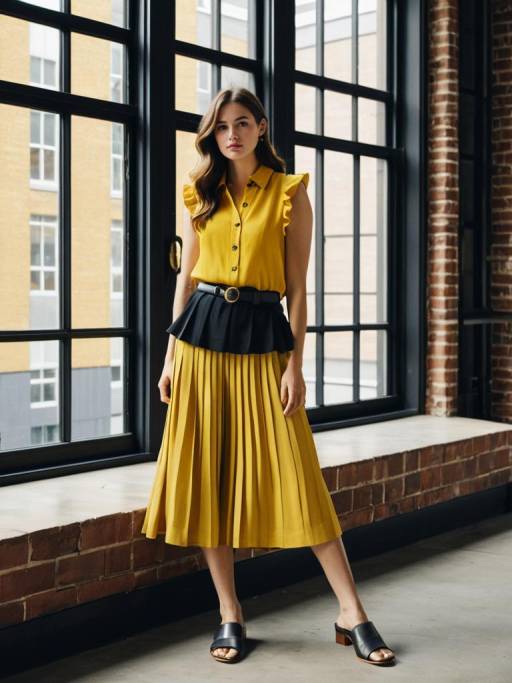 Chic Woman in Modern Loft Style