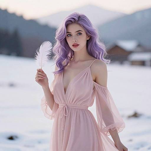 Dreamy Pastel Alpine Portrait