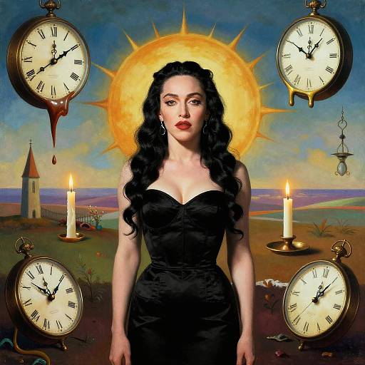 Surreal Madonna in Dreamscape