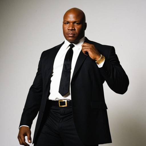 Confident African American Man in Black Suit