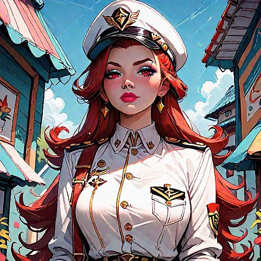 Red-haired EFF Officer in War Room