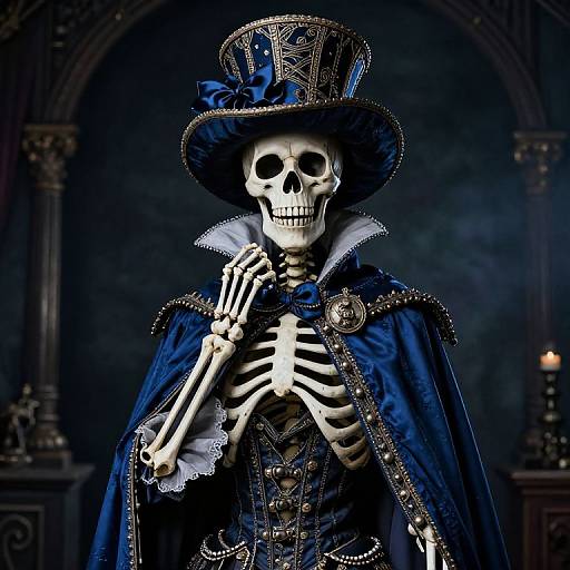 Victorian Skeletal Necropunk Performer