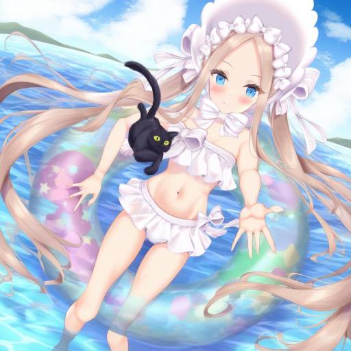 Illustration of Abigail williams (swimsuit foreigner) (third ascension) (fate), fate/grand order in the style of Fukuda shuushi