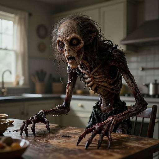 Cursed Closet Creature on Kitchen Table