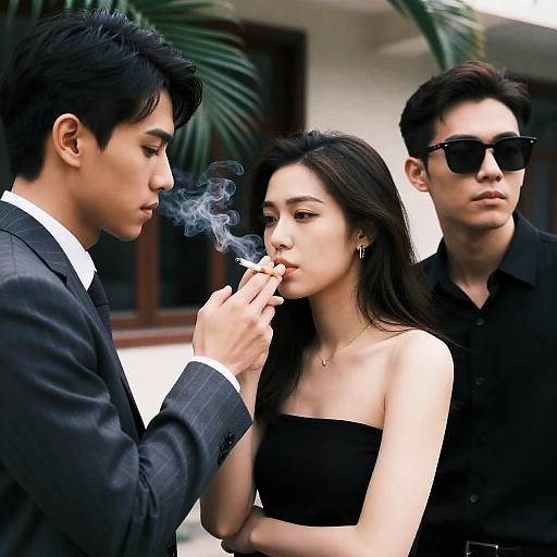 Candid Capture of Intense Urban Trio