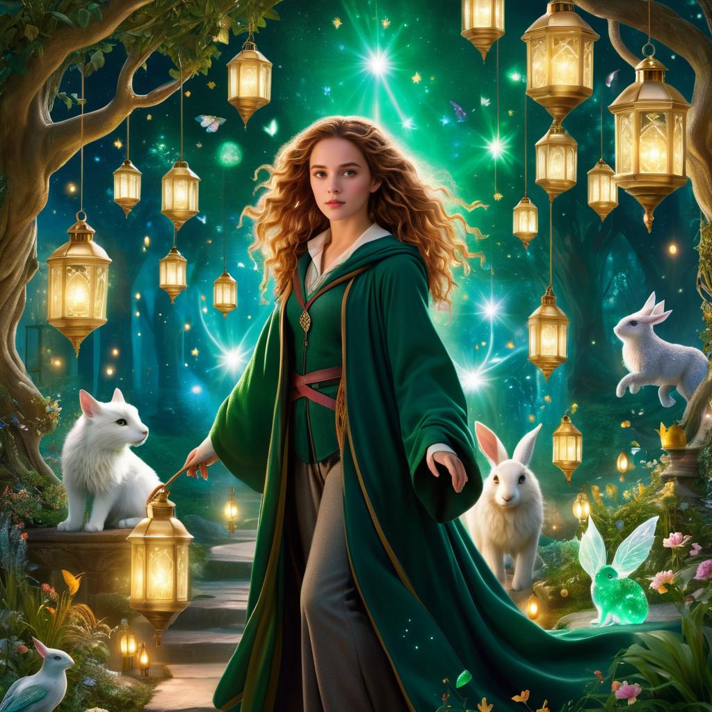 Celestial Hermione in a Mythical Garden