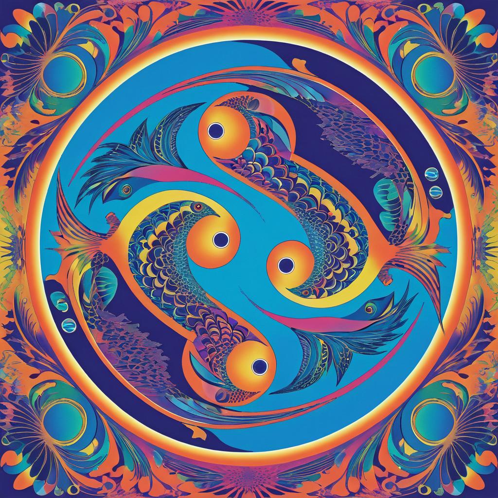 Psychedelic Yin-Yang Fish Design