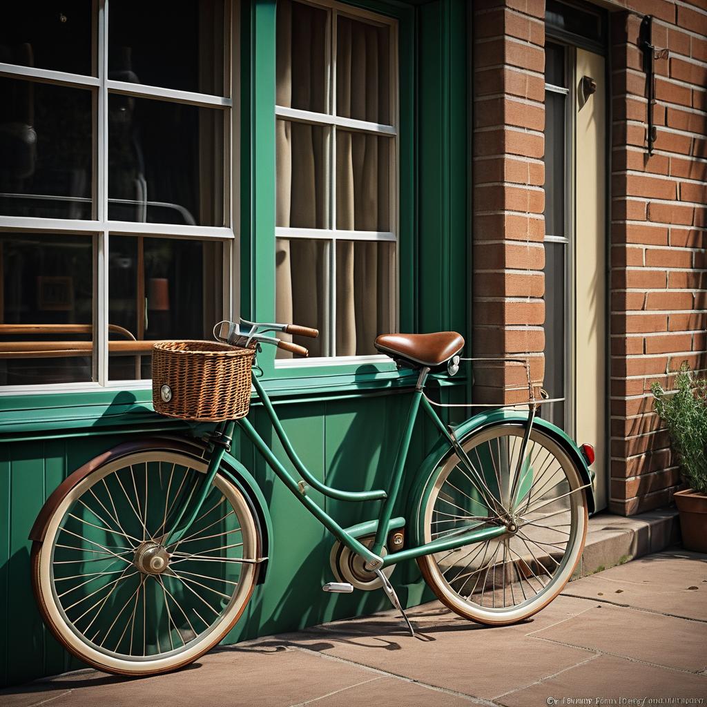 Photorealistic Vintage Bicycle in Hopper Style