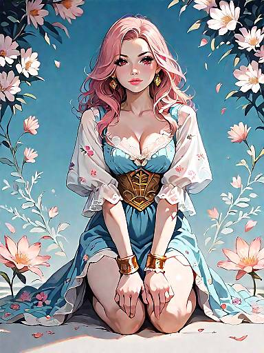 Chic Woman in White Lace Dress