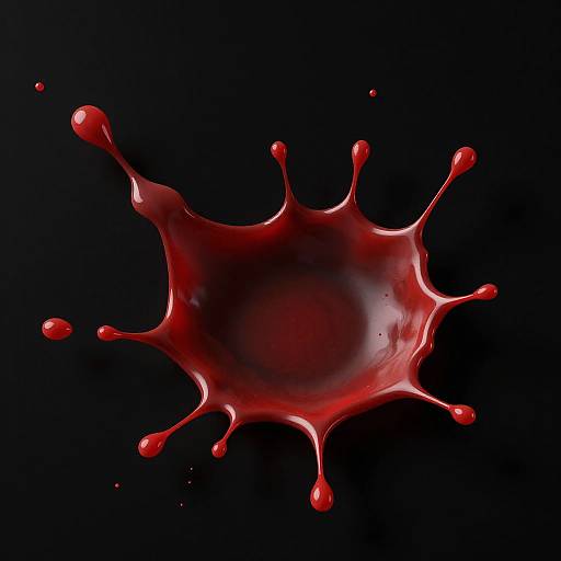 Photorealistic Blood Splatter on Black