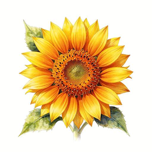 Realistic Half Sunflower Tattoo Sketch