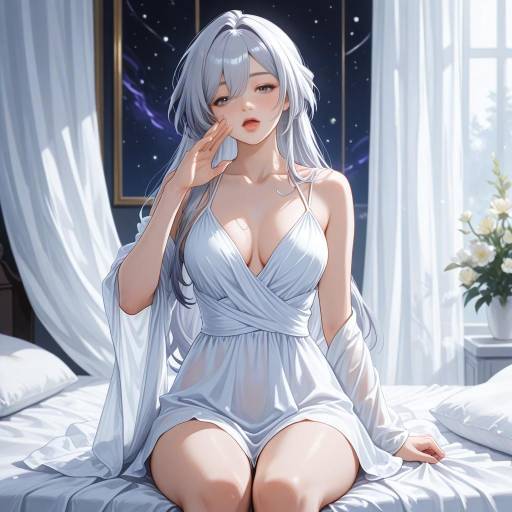 Elegant Cowboy Shot of Sleepy Beauty