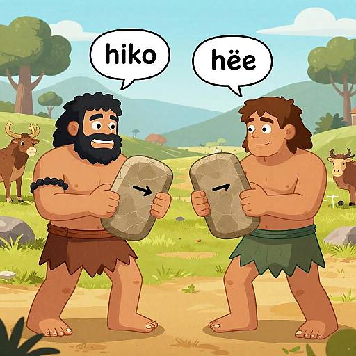 Cavemen Meme: Stone Tablet Messaging