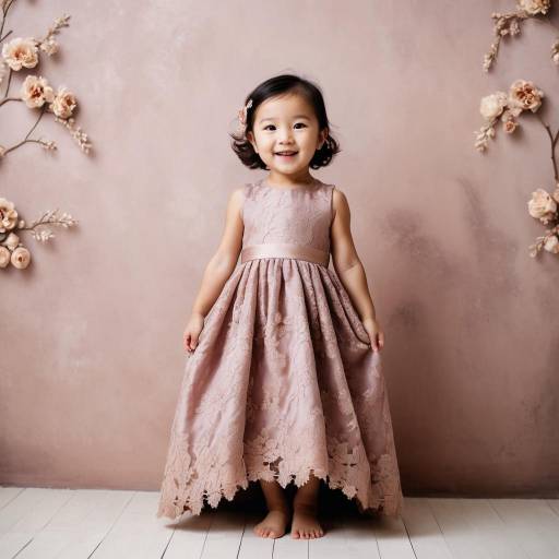 Smiling Toddler Girl in Pink Dress