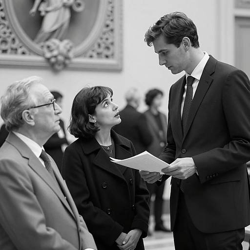 Black and White Business Conversation