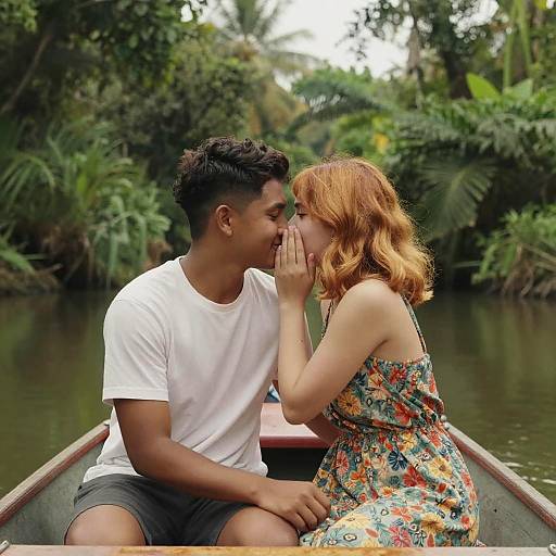 Filipino Couple in Pre-Raphaelite River Embrace