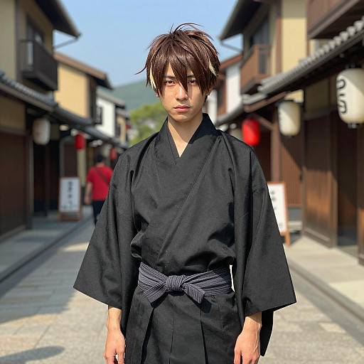 Photorealistic Tomura Shigaraki Costume Scene