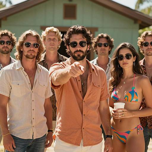 Group of Friends Outdoors on Sunny Day