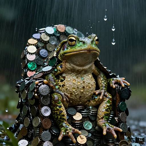 Ancient Toad on Throne of Caps