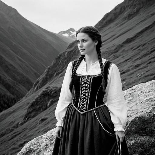 Woman in Traditional Mountain Folk Costume