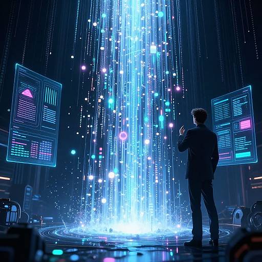 Surreal AI Cascade Virtual Environment