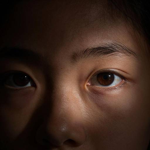 Intense Dim Light Eye Close-Up