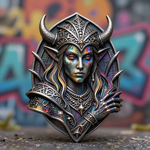 Sultai Scavenger Metal Trinket Art