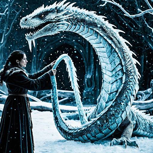 Female Enchanter with Ice Serpent