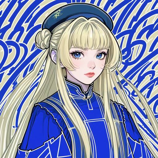 Illustration of Agnes claudel, eiyuu densetsu in the style of Cyancapsule